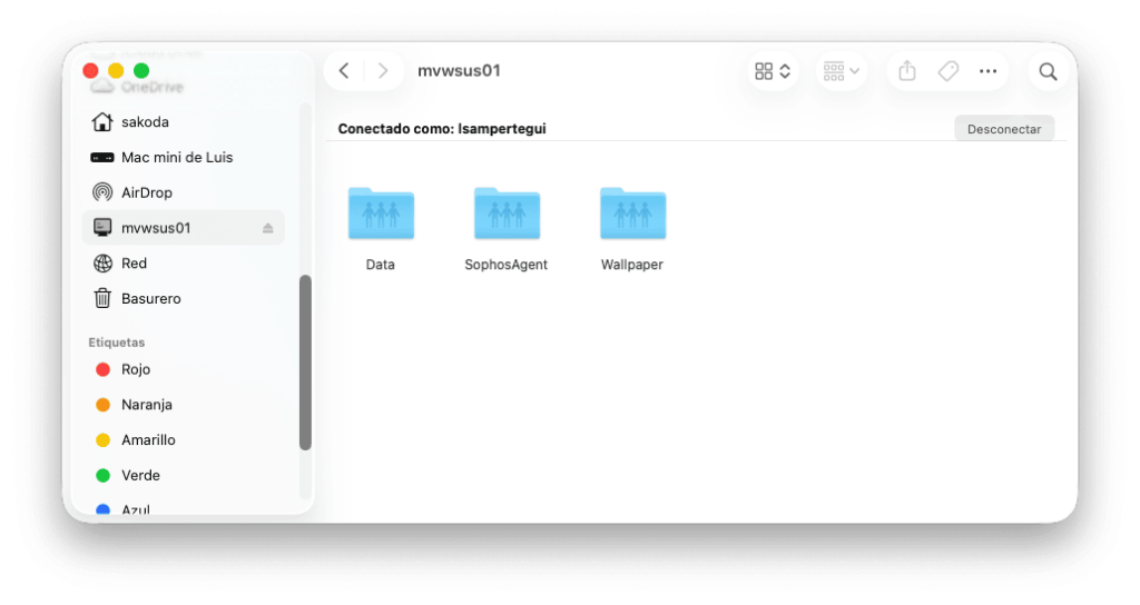como agregar una unidad de red en mac